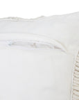 24" X 24" White Zippered Tropical Indoor Outdoor Throw Pillow