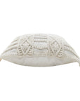 24" X 24" White Zippered Tropical Indoor Outdoor Throw Pillow