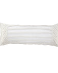 24" X 24" White Zippered Tropical Indoor Outdoor Throw Pillow