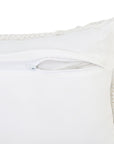 24" X 24" White Zippered Tropical Indoor Outdoor Throw Pillow