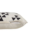20" X 20" Black Zippered Southwestern Indoor Outdoor Throw Pillow
