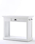 Three Piece White Solid Wood Dining Set with Two Chairs