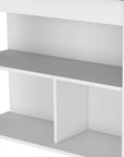 41" Gray and White Wood Kitchen Island Set With Storage