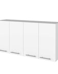 41" Dark Gray and White Wood Kitchen Island Set With Storage