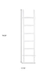 76" White Distressed Solid Wood Four Step Ladder Shelf