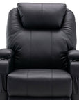 33" Black Power Heated Massage Lift Assist Recliner