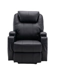 33" Black Power Heated Massage Lift Assist Recliner