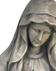 32" Gray Polyresin Virgin Mary Outdoor Statue