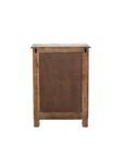 30" White Solid Wood Distressed One Drawer Nightstand