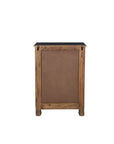 30" Black Solid Wood Distressed One Drawer Nightstand