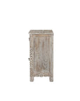 30" Gray Solid Wood Distressed One Drawer Nightstand
