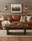 51" Dark Brown Solid Wood Sled Coffee Table