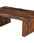 51" Dark Brown Solid Wood Sled Coffee Table