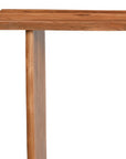 57" Chestnut Solid Wood Sled Console Table