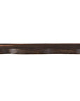 68" Dark Brown and Black Distressed Solid Wood Dining Bench