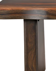 68" Dark Brown Solid Wood Dining Bench
