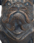 16" Antiqued Bronze Bulldog Outdoor Statue