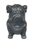16" Black Polyresin Dog Outdoor Statue