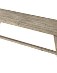 60" Natural Distressed Solid Wood Dining Bench