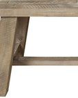 60" Natural Distressed Solid Wood Dining Bench