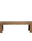 58" Natural Distressed Solid Wood Dining Bench