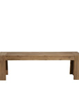 58" Natural Distressed Solid Wood Dining Bench