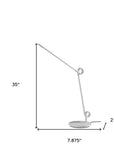 35" White Metal Novelty Desk Table Lamp