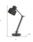 33" Black Metal Adjustable Desk Table Lamp