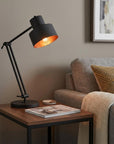 33" Black Metal Adjustable Desk Table Lamp