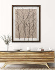 Whispering Forest Gold Framed Print Wall Art