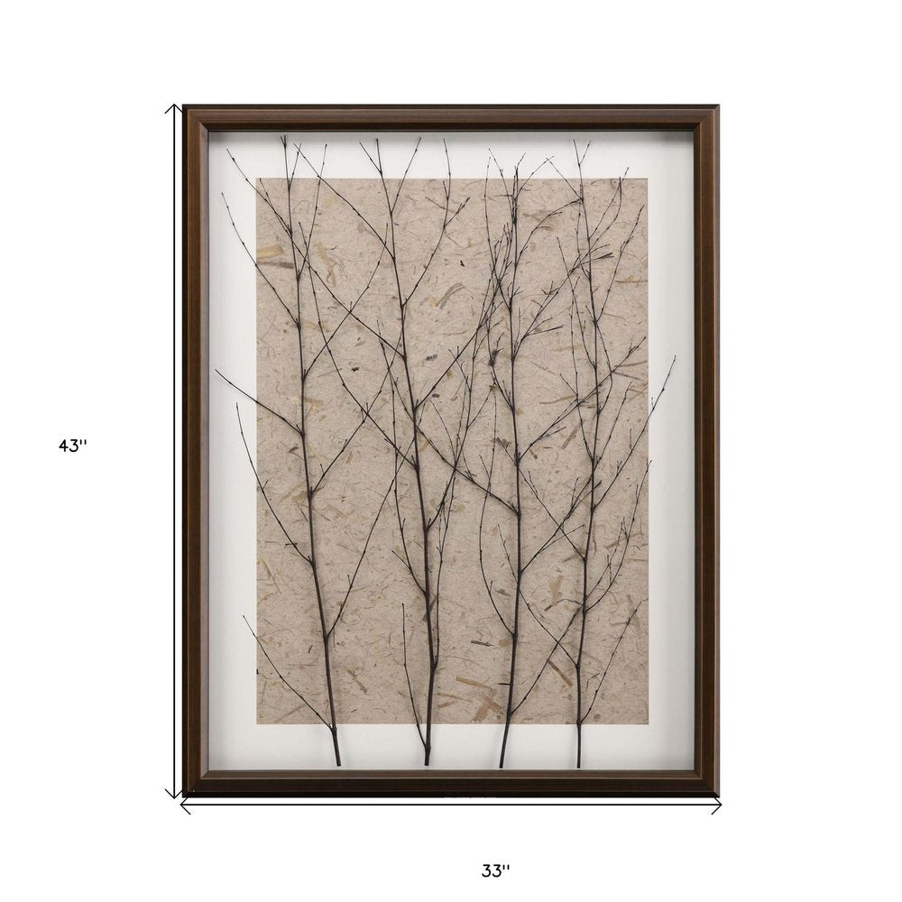 Whispering Forest Gold Framed Print Wall Art