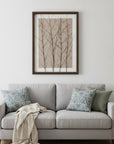 Whispering Forest Gold Framed Print Wall Art