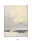 Where Land Meets Sky Gold Framed Print Wall Art