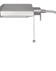 57" Nickel Adjustable Traditional Shaped Floor Lamp With Nickel Square Shade
