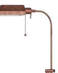 57" Rusted Adjustable Traditional Shaped Floor Lamp With Rust Square Shade