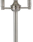 62" Nickel Four Light Traditional Shaped Floor Lamp With White Square Shade