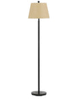 60" Bronze Traditional Shaped Floor Lamp With Tan Square Shade