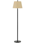 60" Bronze Traditional Shaped Floor Lamp With Tan Square Shade