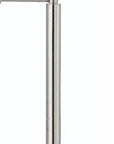 60" Nickel Swing Arm Floor Lamp With White Square Shade