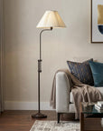 68" Bronze Adjustable Traditional Shaped Floor Lamp With Beige Empire Shade