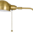 58" Brass Adjustable Floor Lamp With Bronze Dome Shade