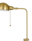58" Brass Adjustable Floor Lamp With Bronze Dome Shade