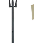 65" Bronze Two Light Traditional Shaped Floor Lamp With Tan Square Shade