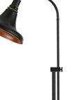 58" Bronze Metal Adjustable Floor Lamp With Bronze Metal Dome Shade