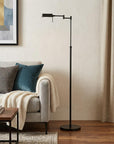 61" Bronze Adjustable Swing Arm Floor Lamp