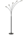 72" Bronze Five Light LED Arc Floor Lamp