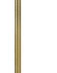 62" Brass Tray Table Floor Lamp With White Square Shade
