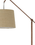68" Rusted Adjustable Traditional Shaped Floor Lamp With Rust Drum Shade
