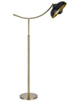 66" Bronze Adjustable Arc Floor Lamp With Bronze Dome Shade