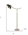66" Bronze Adjustable Arc Floor Lamp With Bronze Dome Shade
